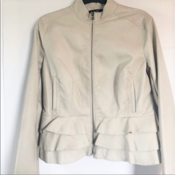 bagatelle Jackets & Blazers - Bagatelle Faux Leather Peplum Jacket NWOT.